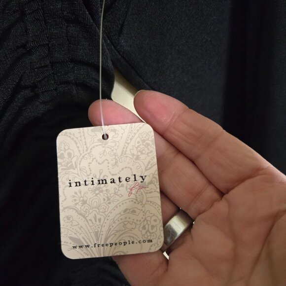 Free People Intimately Free NWT Meant To Be Ruched Black Bodysuit Size XS - Picture 10 of 11